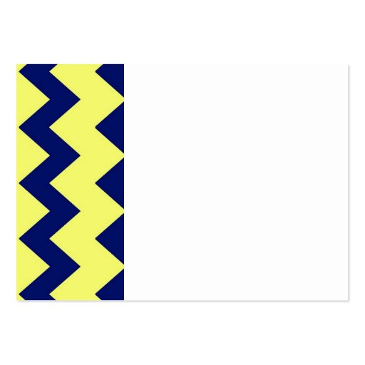 Navy Yellow Chevrons Business Card (front side)
