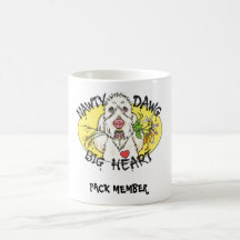Nawty Dawg Big Heart "Pack Member" White Mug