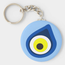 nazar boncugu yellow keychain