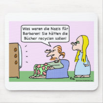 nazis barbarians recycled books  barbaren mouse pad