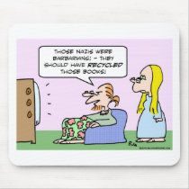 nazis barbarians recycled books mousepad