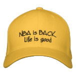 Nba is back embroidered hat