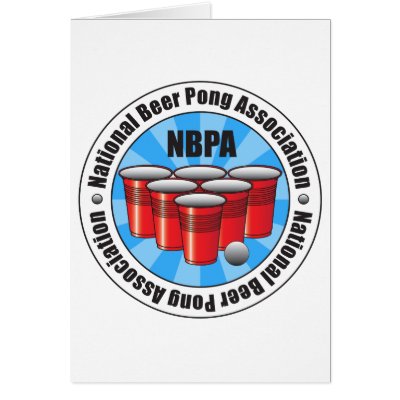 NBPA National Beer Pong Association Starburst Card from Zazzle.