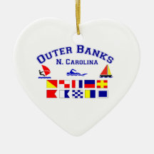 NC Outer Banks Signal Flags Ornament