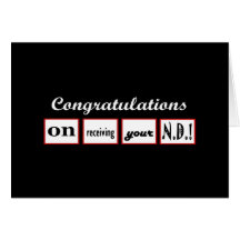 ND Degree - CUSTOM NAME Congratulations - Greeting Card