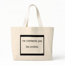 ne conteste pas canvas bag