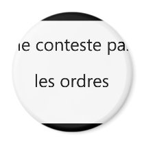 ne conteste pas magnet