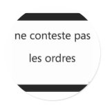 ne conteste pas stickers