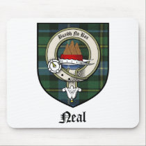Neal Clan Crest Badge Tartan mousepads