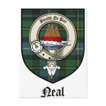 Neal Clan Crest Badge Tartan postcards by clan_badges Neal Clan Crest Badge Tartan postcards