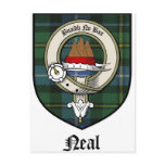 Neal Clan Crest Badge Tartan Postcards