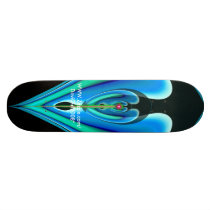 Neaon Heart Skateboard by DoviGirl2008 Neaon Heart Skateboard