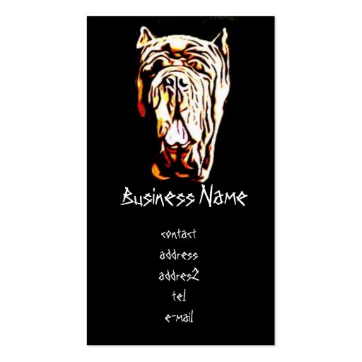 Neapolitan Mastiff Business Card (front side)