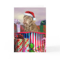 Neapolitan Mastiff Christmas Tawny card