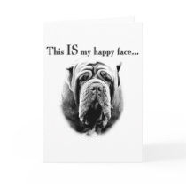 Neapolitan Mastiff Happy Face Card