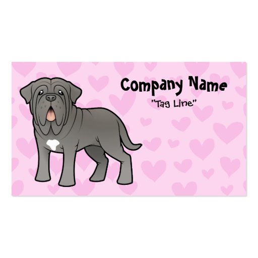 Neapolitan Mastiff Love Business Card (front side)