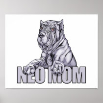 Neapolitan Mastiff Mom Blue posters