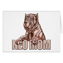 Neapolitan Mastiff Mom Mahogany Greeting Card