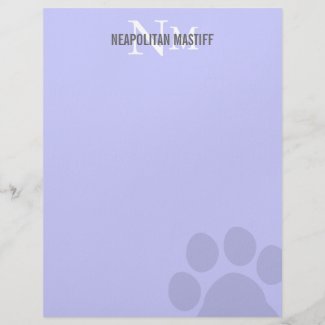 Neapolitan Mastiff Monogram Design letterhead