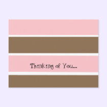 Neapolitan Stripe Thinking of You postcards