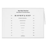 Near Vision Test Card (Visual Acuity Exam)