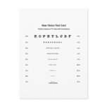 Near Vision Test Card (Visual Acuity Exam) postcards