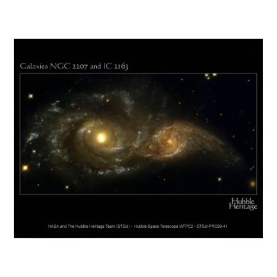 Nearly Colliding Galaxies Hubble Telescope Print by Space_Exploration