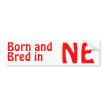 Nebraska Bred (Bumper) Sticker bumper stickers