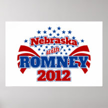 Nebraska con Romney 2012 Posters