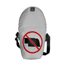 Nebraska Cross Out Symbol Messenger Bag