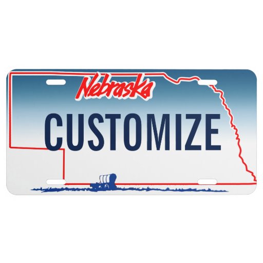 Nebraska Custom License Plate Zazzle