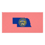 Nebraska Flag Map