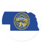 Nebraska Flag Map