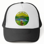 Nebraska Flag Theme 02 Trucker Hats