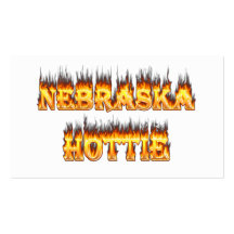 Nebraska Hottie fire and flames Business Card