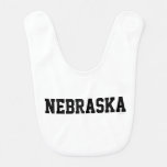 Nebraska Jersey Font Black.png Baby Bib