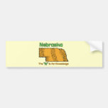 Nebraska NB US Motto ~ The "N" is for Knowledge Bumper Stickers