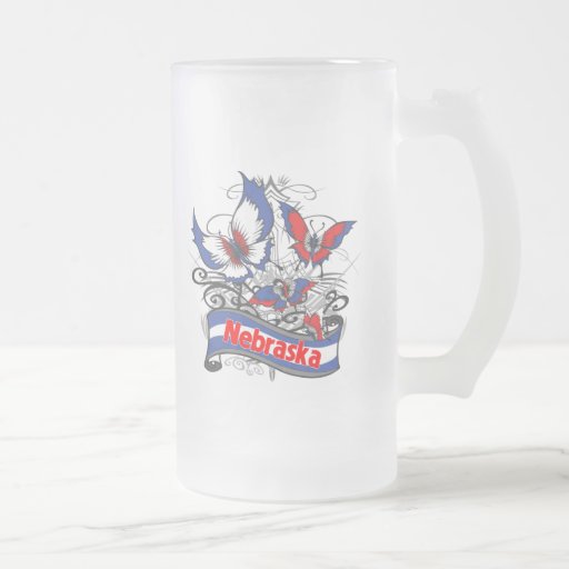 Nebraska Patriotism Butterfly Coffee Mugs