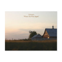 Nebraska"Where The West Begins" postcards by SunrisePhotos Nebraska"Where The West Begins" postcards