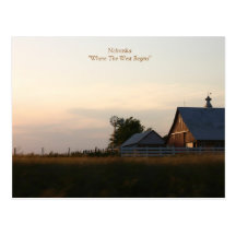 Nebraska"Where The West Begins" Postcard
