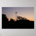Nebraska Windmills Poster