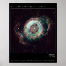 Nebula NGC 6369 The Little Ghost Hubble Telescope Poster