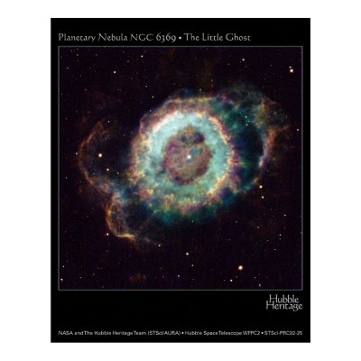 Nebula NGC 6369 The Little Ghost Hubble Telescope Poster by Space_Exploration