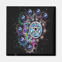 nebula pentacle refrigerator magnets