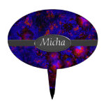 Nebula Space Explosion Monogram Cake Picks