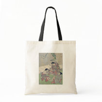 Neck tug of war by Kitao, Shigemasa Ukiyoe Tote Bag