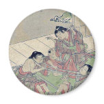 Neck tug of war by Kitao, Shigemasa Ukiyoe Refrigerator Magnet