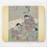 Neck tug of war by Kitao, Shigemasa Ukiyoe Mouse Pads