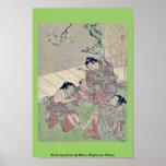 Neck tug of war by Kitao, Shigemasa Ukiyoe Print