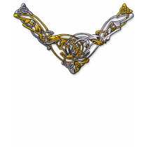 Necklace 2 dogs - gold/silver t-shirts